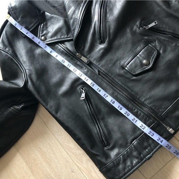 NWOT Polo Ralph Lauren Black Cow Hide Biker Leather Jacket - Picture 16 of 16
